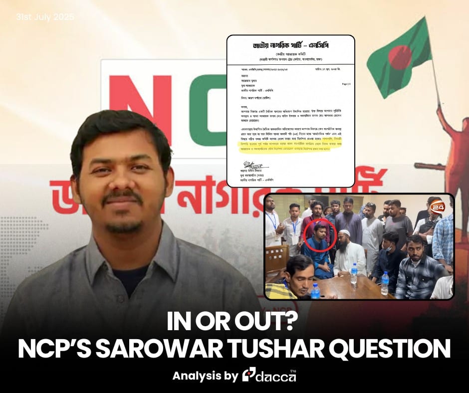 In or Out? NCP's Sarowar Tushar Question