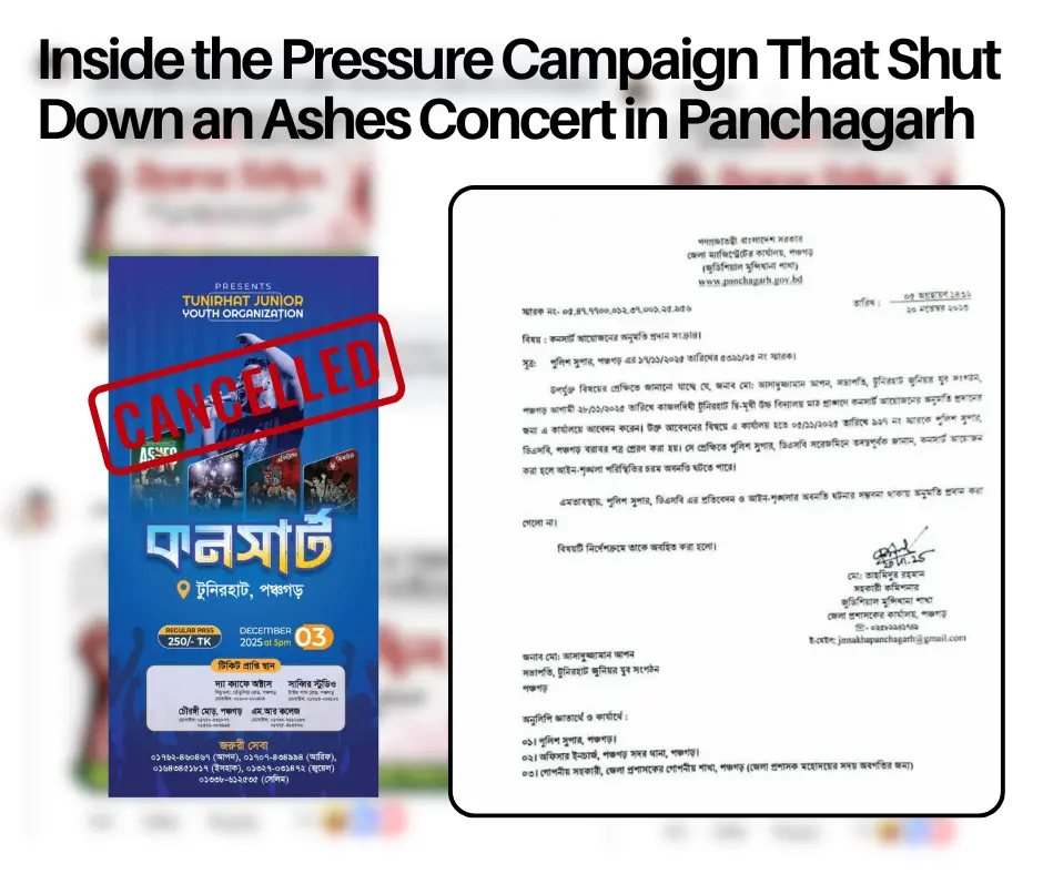 Inside the Pressure Campaign That Shut Down an Ashes Concert in Panchagarh