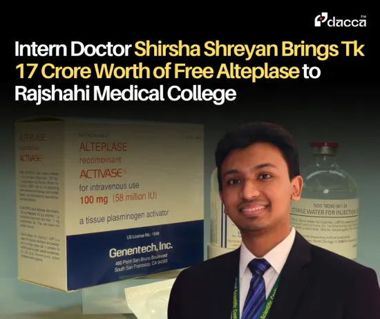 Image of: Intern Doctor Shirsha Shreyan Brings Tk 17 Crore Worth of Free Alteplase to Rajshahi Medical College