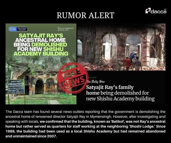 Image of: Satyajit Ray's Family Home was not Demolished